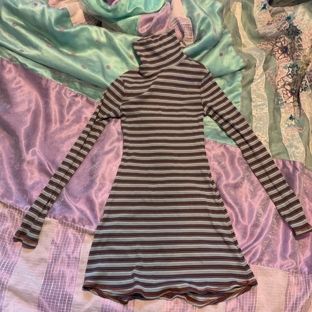 BDG Striped Turtleneck Dress